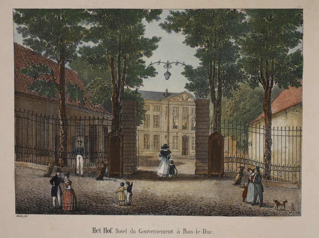 Het Hof, Hotel del Gobierno en Bois-le-Duc, c.1895 (fotochrom) de Belgian School