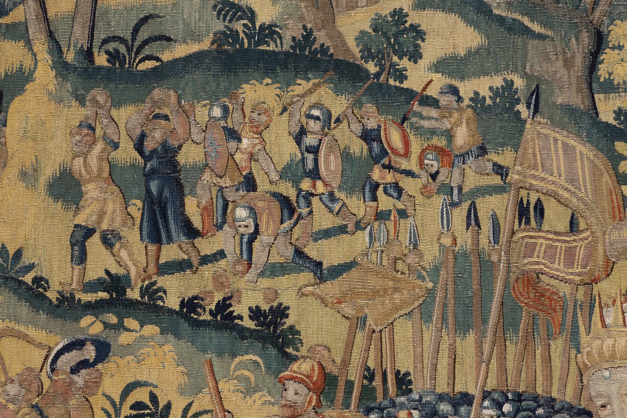 Historia de Ciro II el Grande, c.1590 (tapiz) de Belgian School