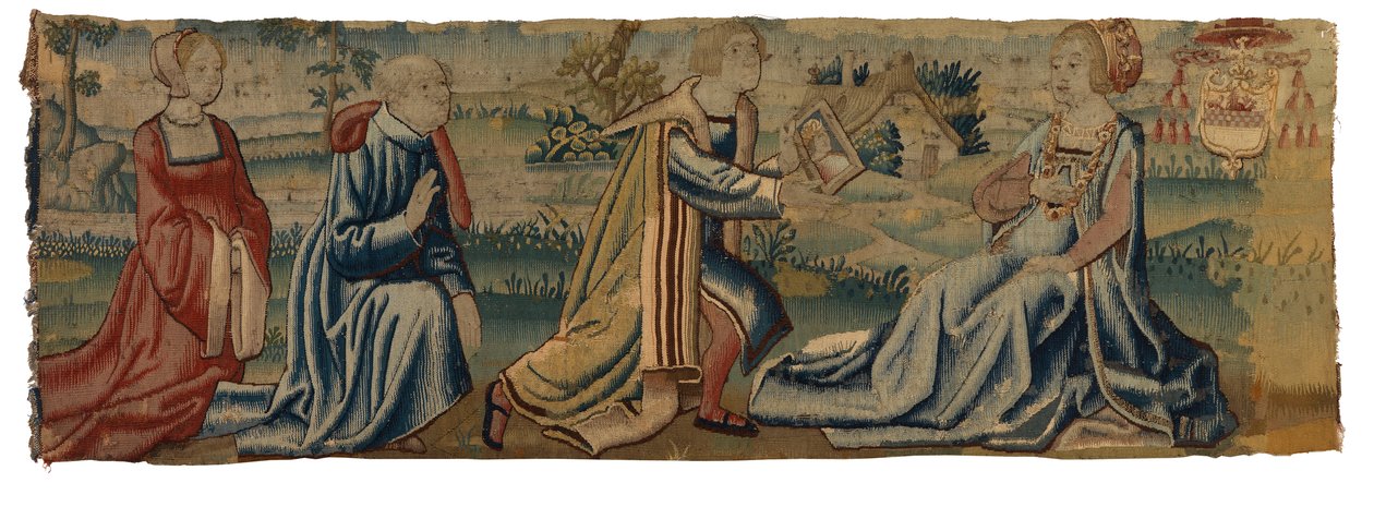 Tapiz, Propuesta de matrimonio por poderes, de Bélgica (lana) de Belgian School