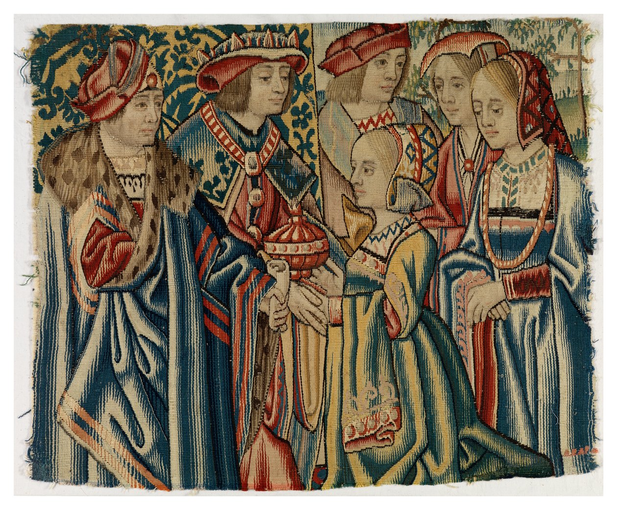 Fragmento de tapiz que representa el Matrimonio de Luis XII con Juana, hija de Luis XI, procedente de Bruselas de Belgian School