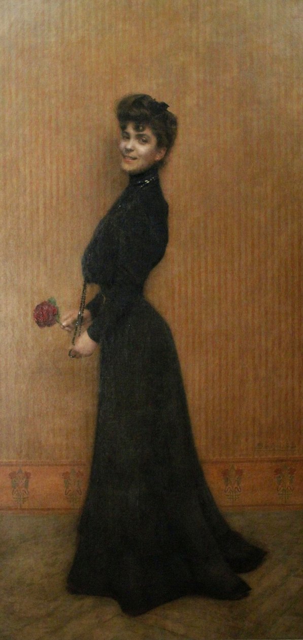 La dama de la rosa de Belmiro de Almeida