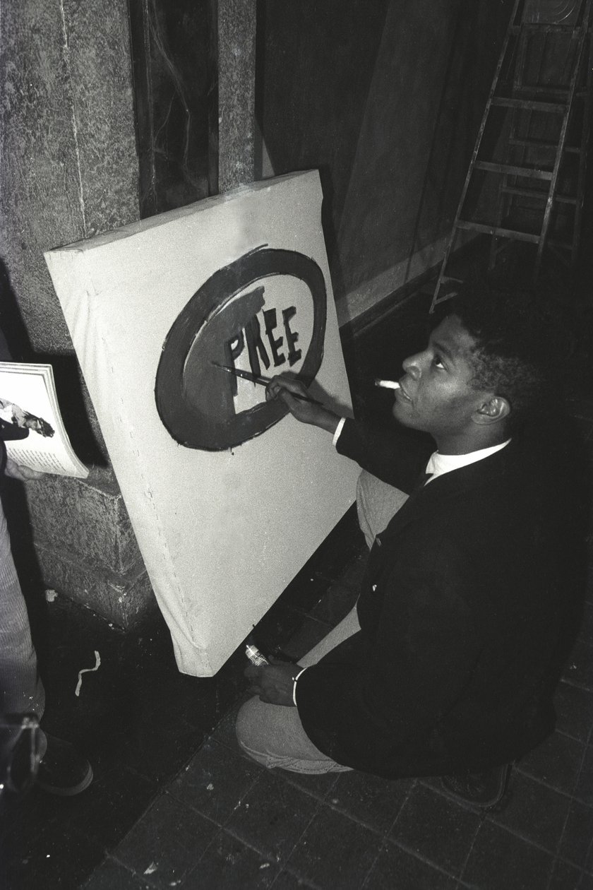 Jean-Michael Basquiat pinta "Pree" en Area, Nueva York de Ben Buchanan