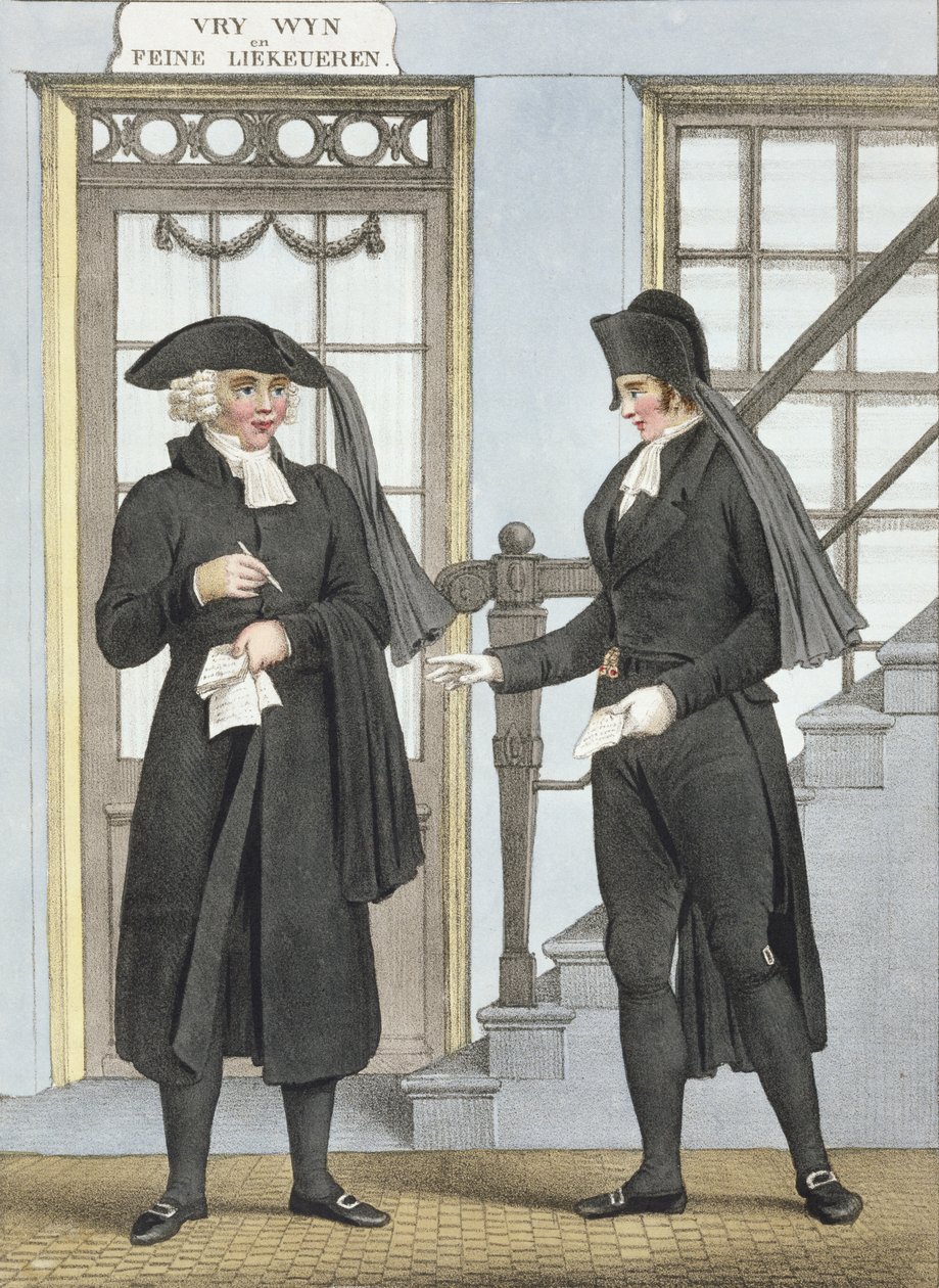 Funcionarios funerarios de Ámsterdam, ilustración de 
