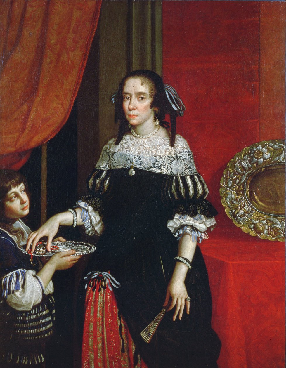 Retrato de la Condesa Gonzaga di Novellara, 1666 de Cesare Gennari