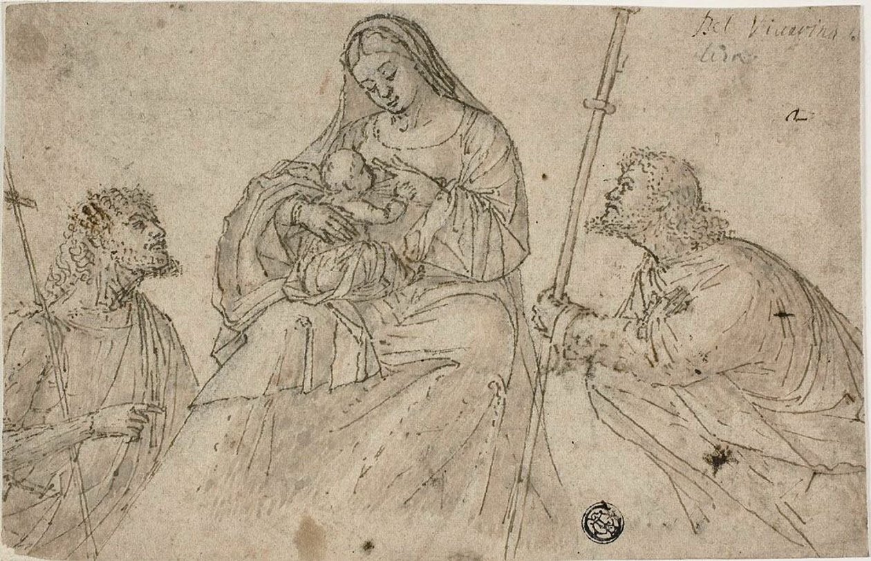 La Virgen y el Niño con los santos Juan Bautista y Roque de Benedetto Carpaccio