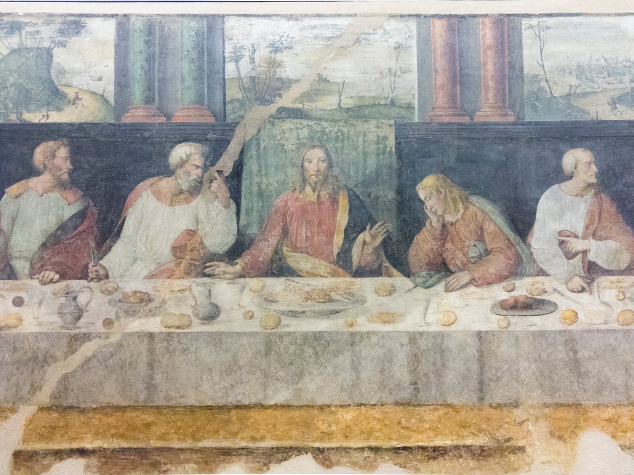 La última cena, detalle de Benedetto Coda