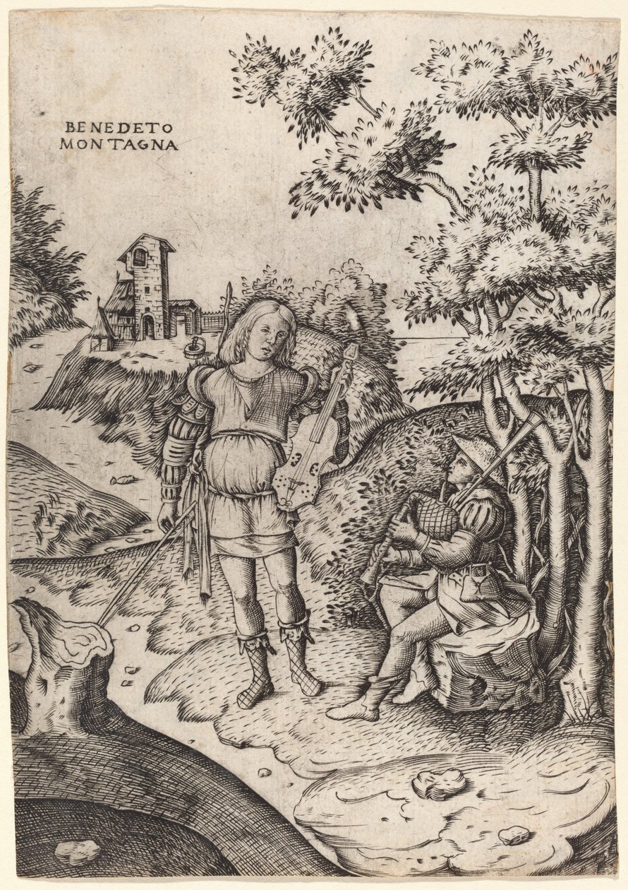 Apolo y Marsias de Benedetto Montagna