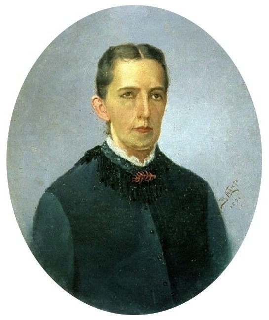 Retrato de Maria Luiza de Almeida Moraes (Busto de una dama dentro de un marco ovalado pintado) de Benedito Calixto