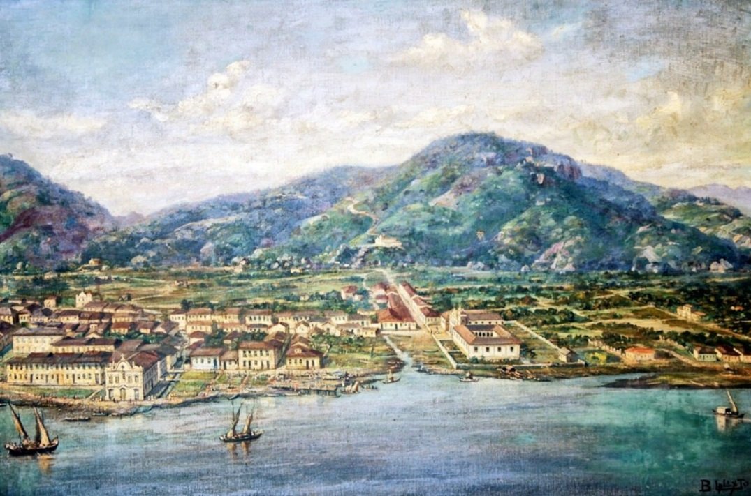 Santos en 1822 de Benedito Calixto