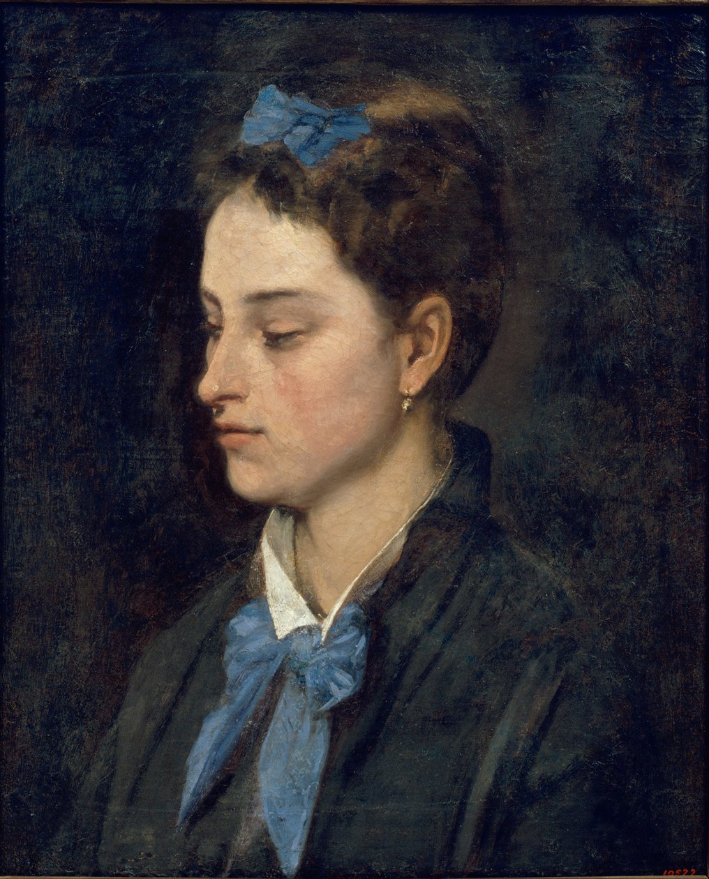 Retrato de Teresita con lazos azules de Benet Mercadé