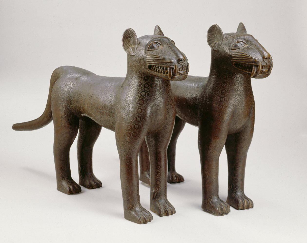 Par de leopardos de Benin