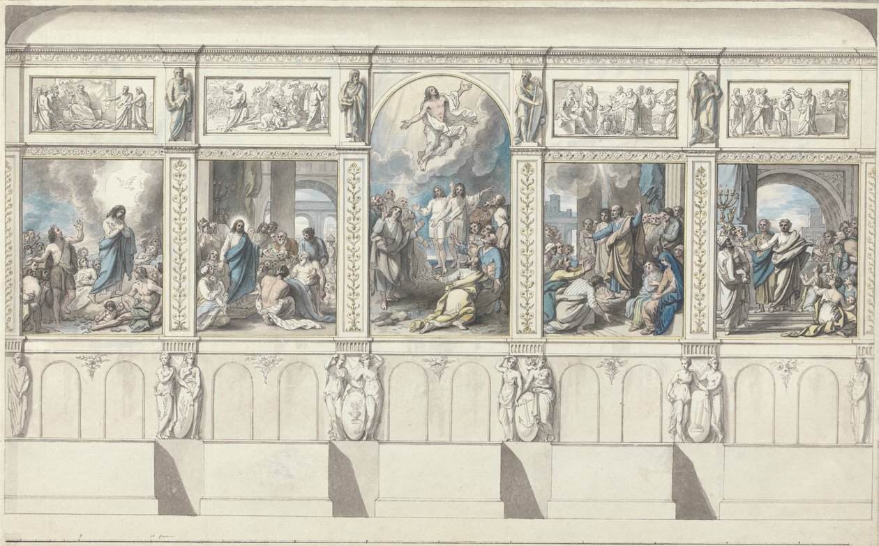 Diseño para una pared de la Capilla de la Religión Revelada de Benjamin West