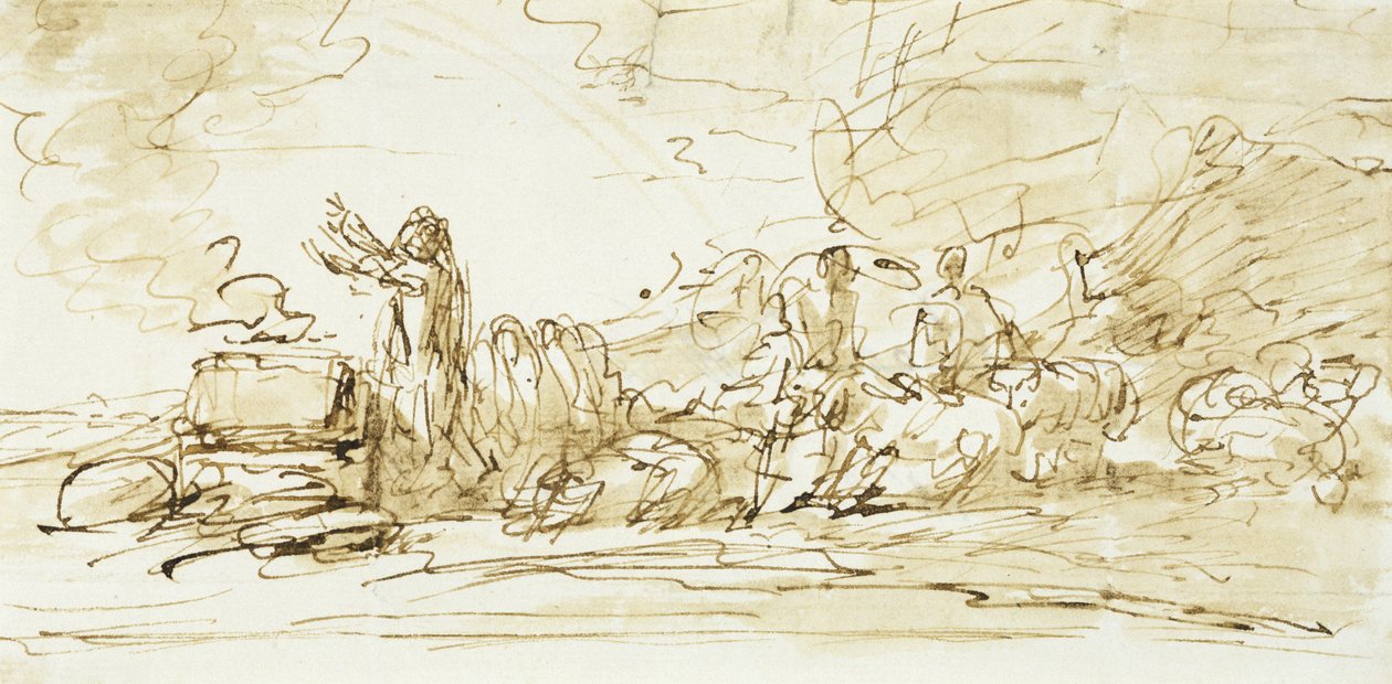 Noé sacrificando, probablemente 1797-1801 de Benjamin West