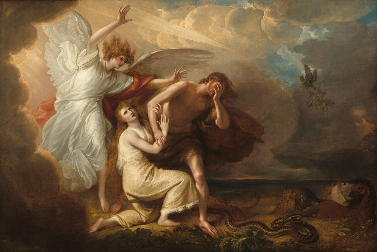 La expulsión de Adán y Eva del Paraíso de Benjamin West
