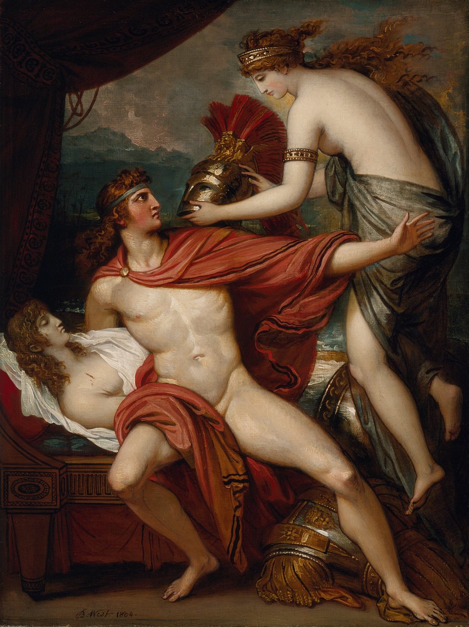 Tetis trayendo la armadura a Aquiles, 1804 de Benjamin West