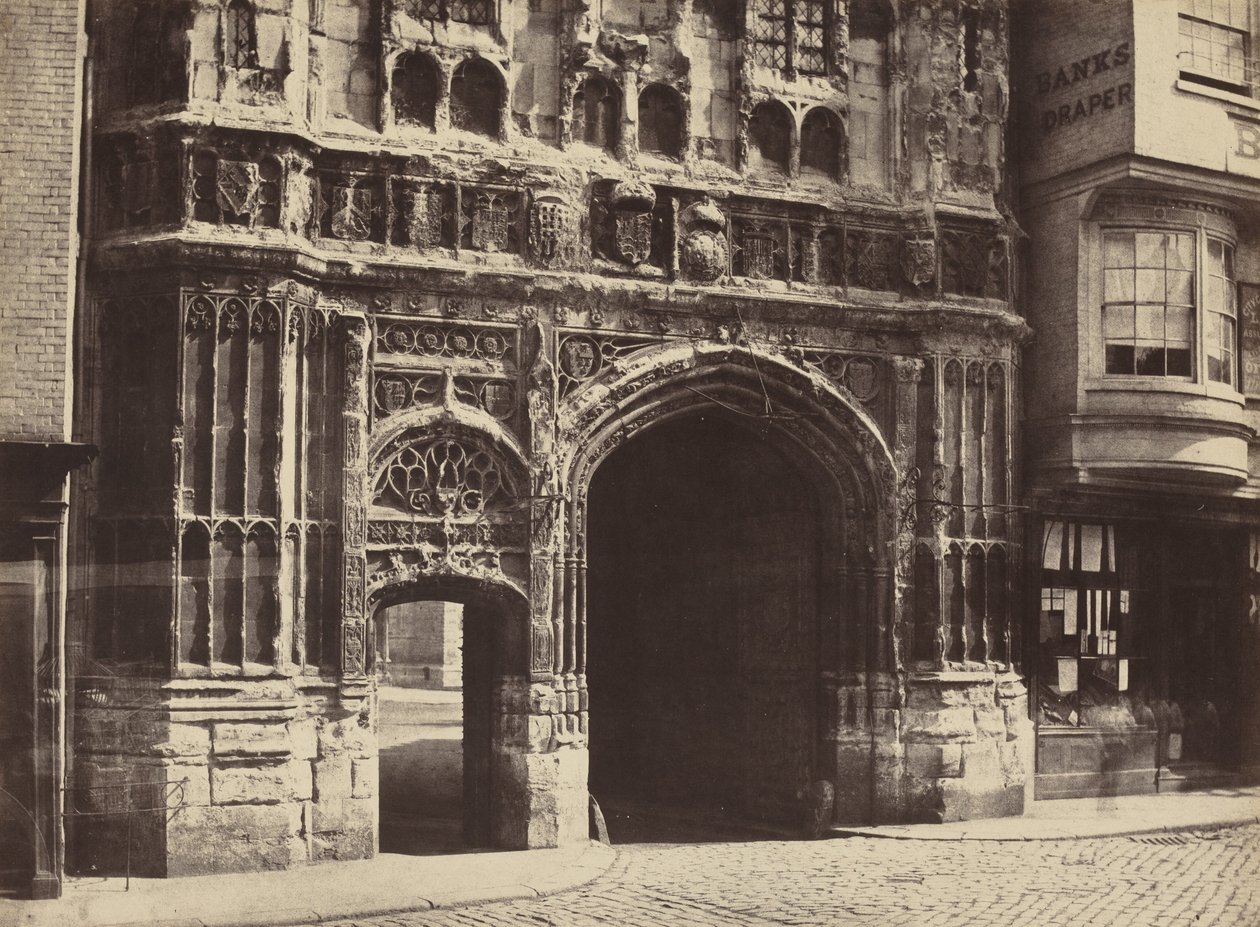 Christchurch Gateway, Canterbury,1854, impreso en 1857 (foto) de Benjamin Brecknell Turner