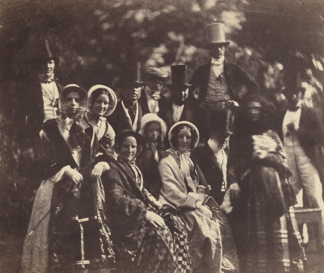 Grupo de boda,c. 1852 o 1853 (foto) de Benjamin Brecknell Turner