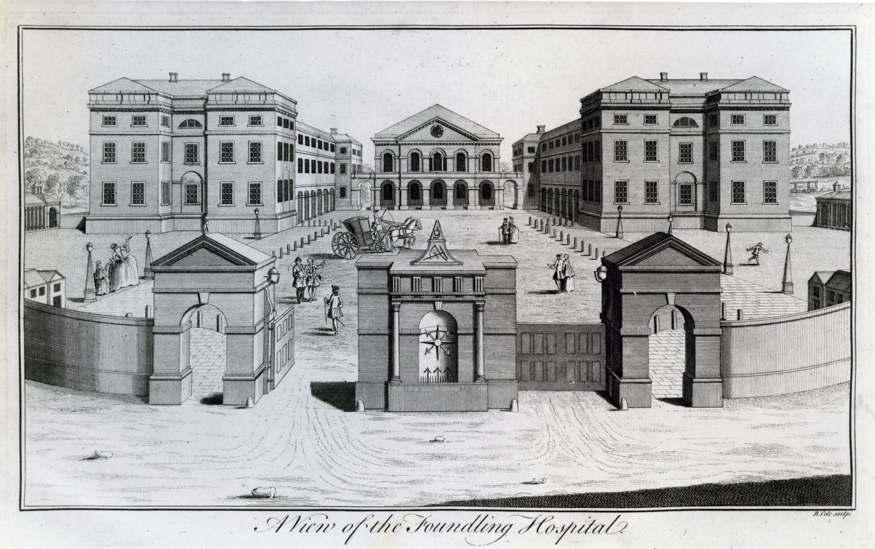 Vista del Hospital Foundling, 1756 de Benjamin Cole