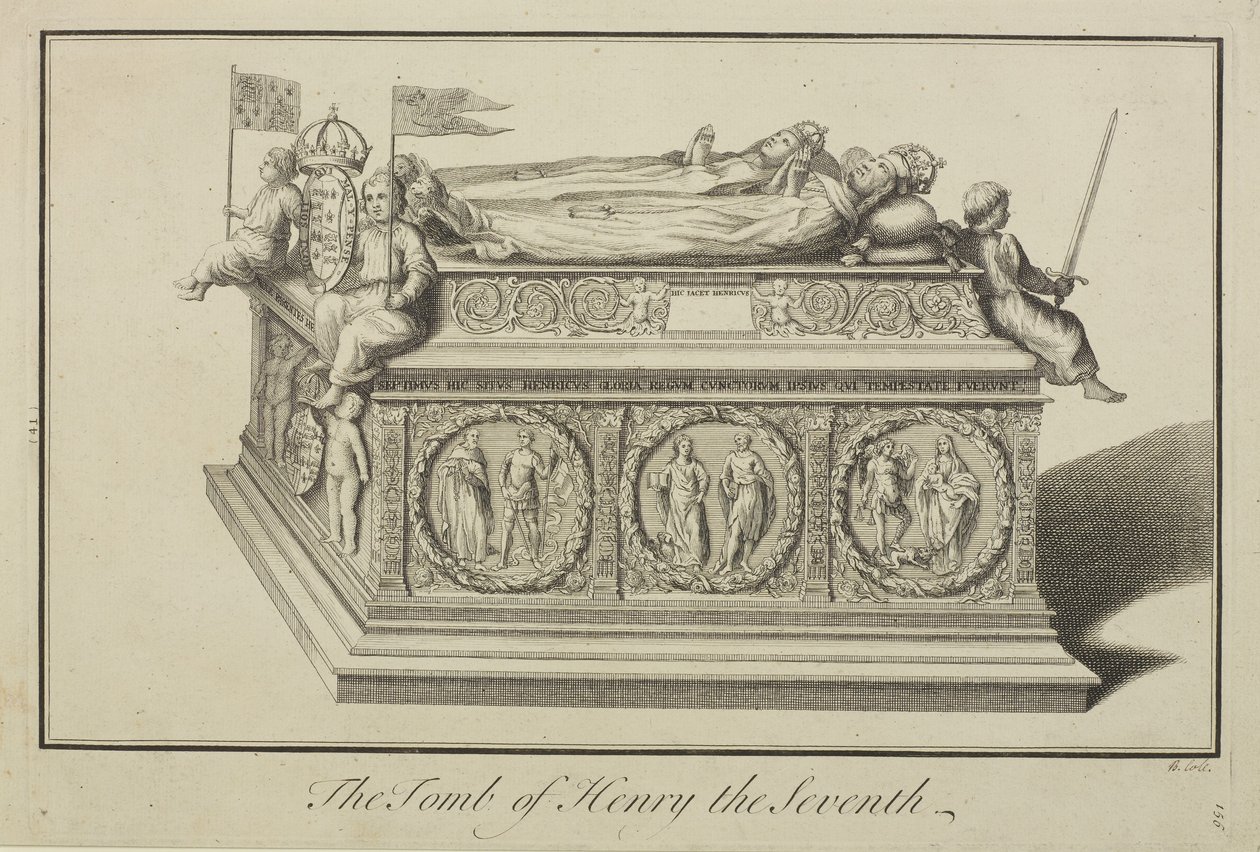 Vista de la tumba de Enrique VII y la Reina Isabel en la capilla del rey en la Abadía de Westminster de Benjamin Cole
