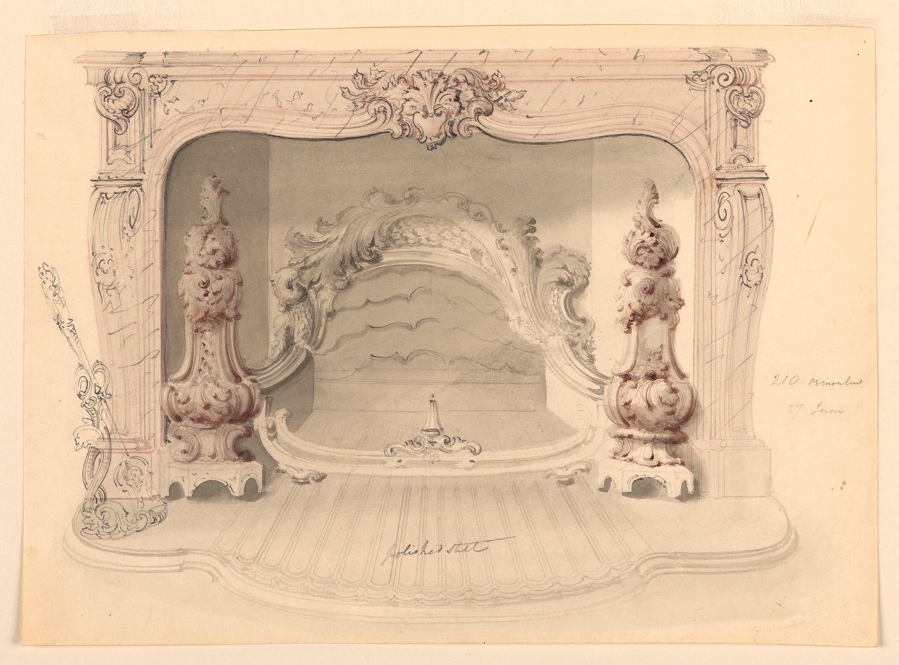 Dibujo, Rejilla de hierro fundido, ca. 1840 de Benjamin Dean Wyatt