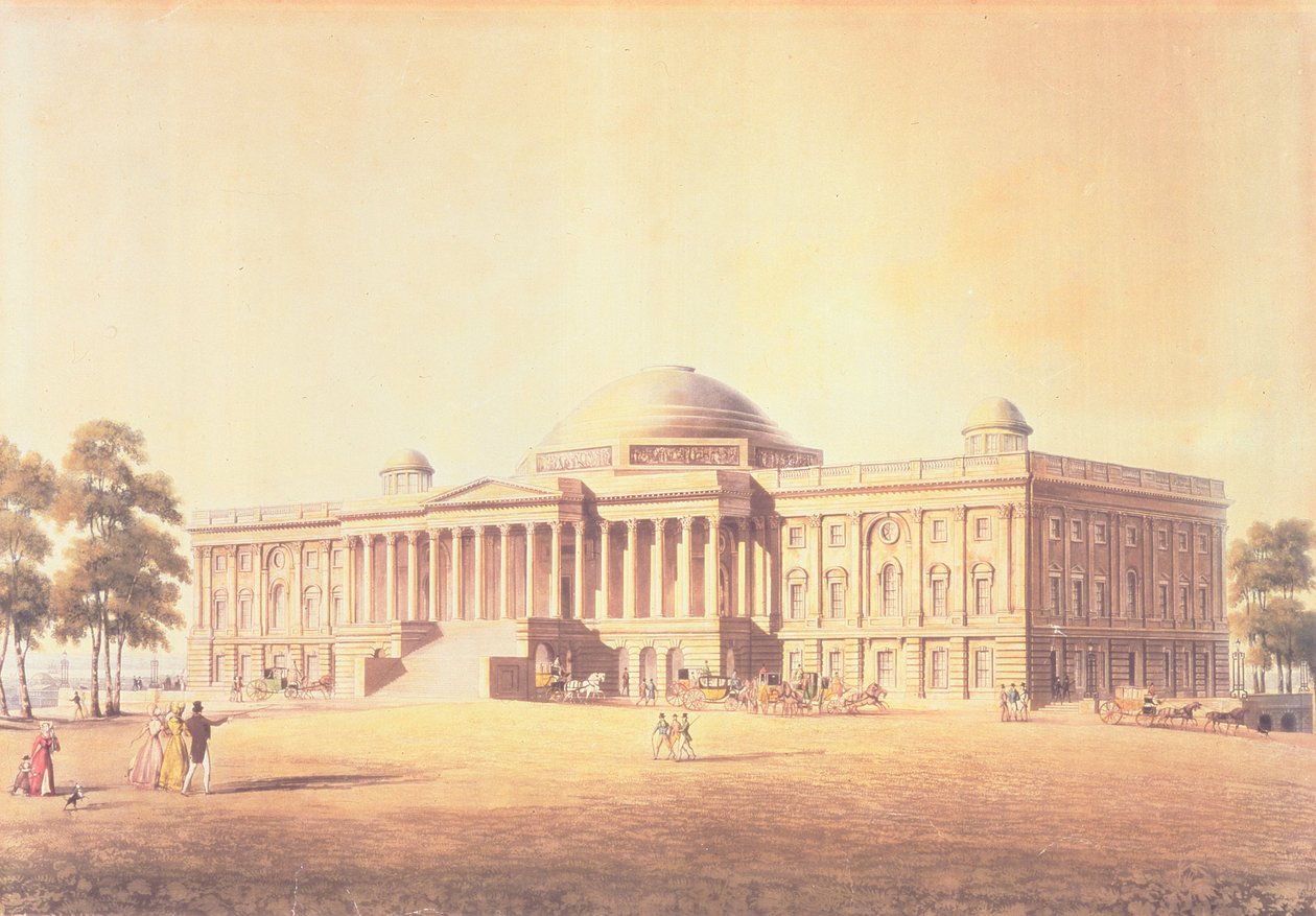 Capitolio de los Estados Unidos, grabado por Thomas Sutherland, 1825 de Benjamin Henry Latrobe
