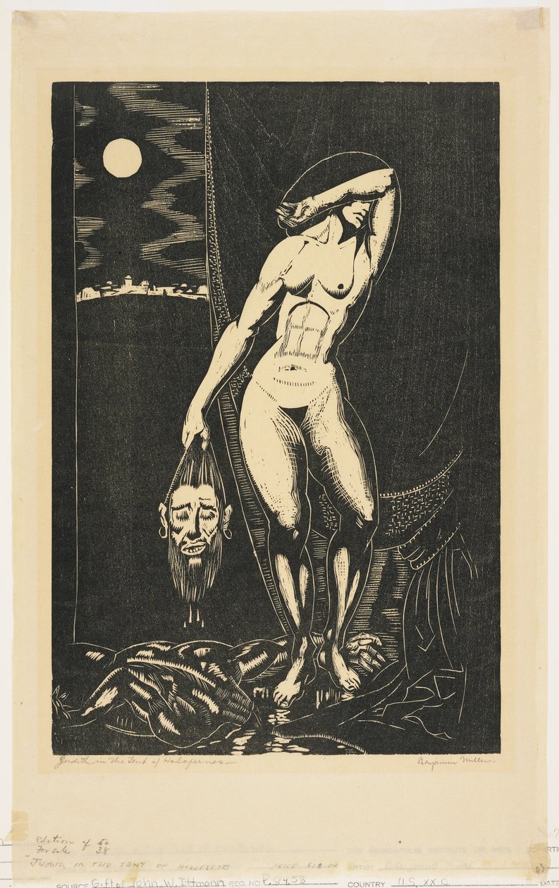 Judith en la tienda de Holofernes de Benjamin Miller