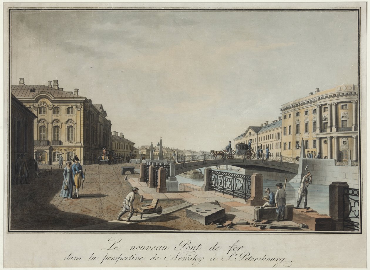 Vista del Puente Verde en San Petersburgo de Benjamin Patersson