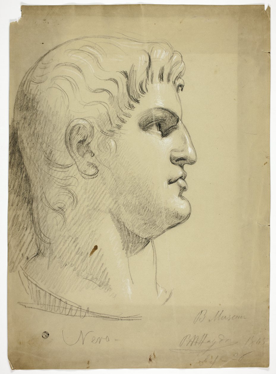 Cabeza de Nerón en el Museo Británico de Benjamin Robert Haydon