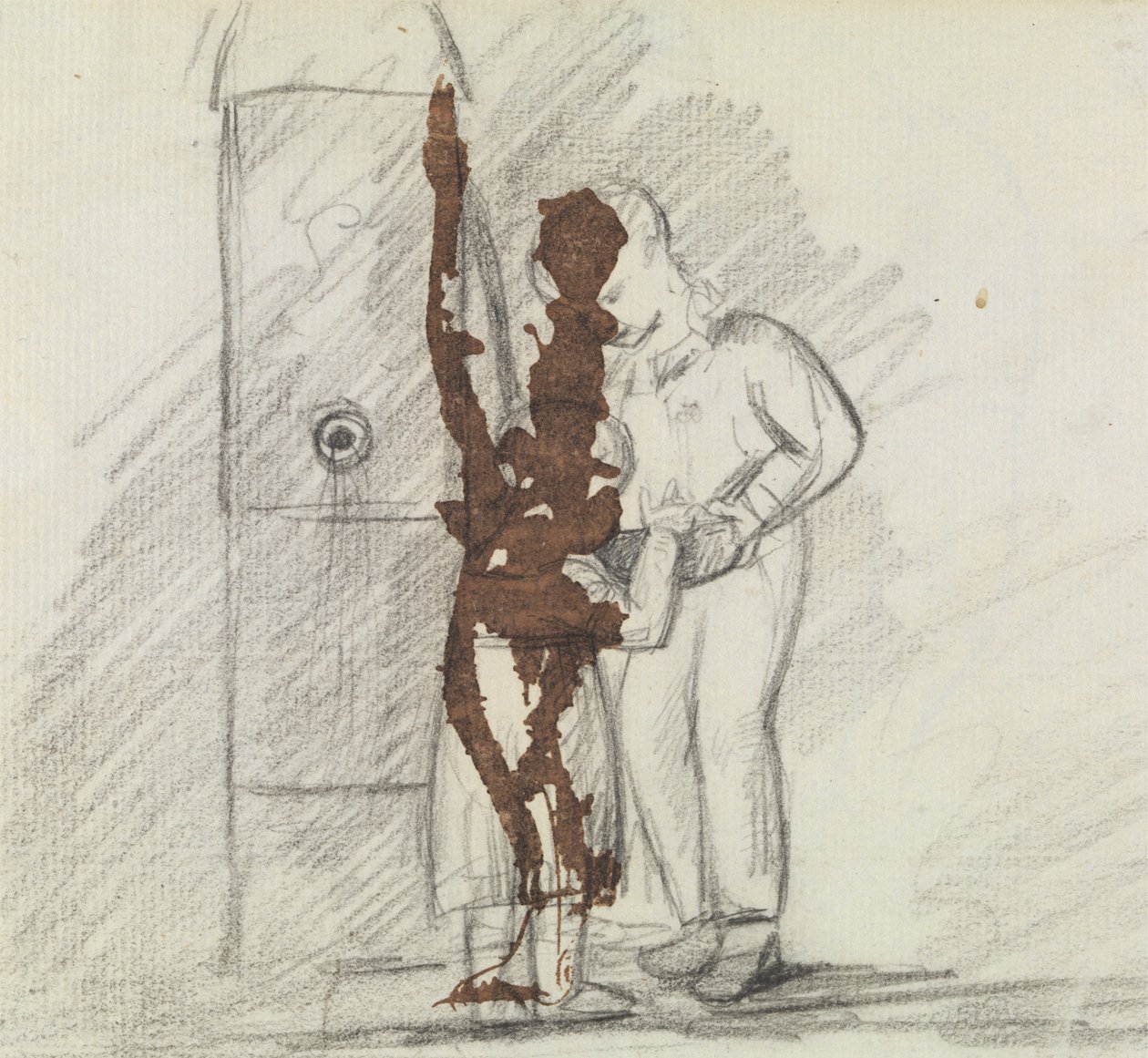 Estudio de dos figuras de pie de Benjamin Robert Haydon