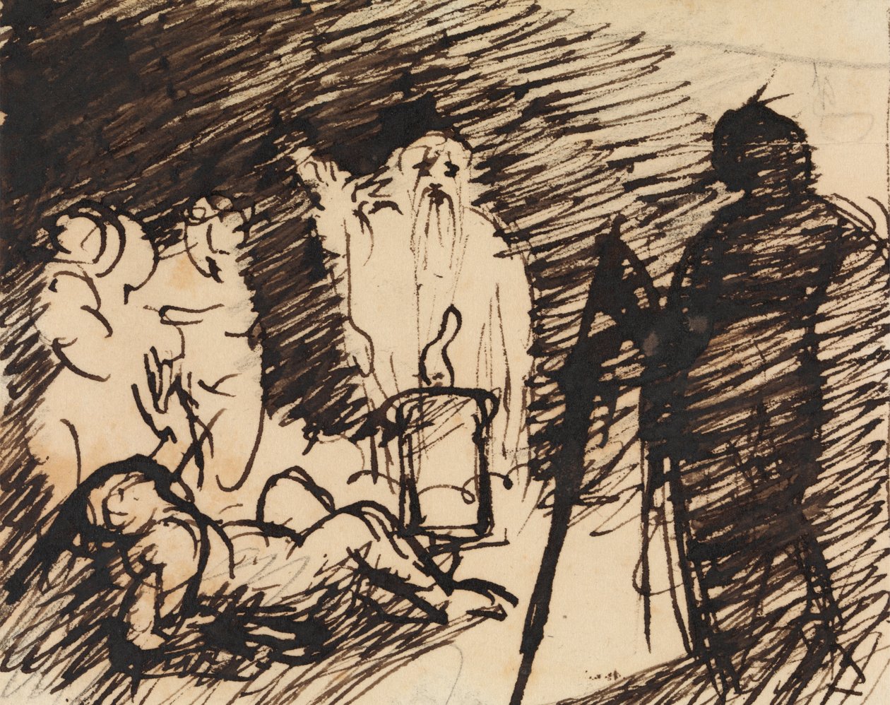Estudio de una escena bíblica de Benjamin Robert Haydon
