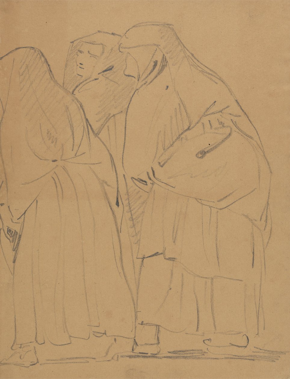 Estudio de un grupo de figuras vestidas y de pie de Benjamin Robert Haydon