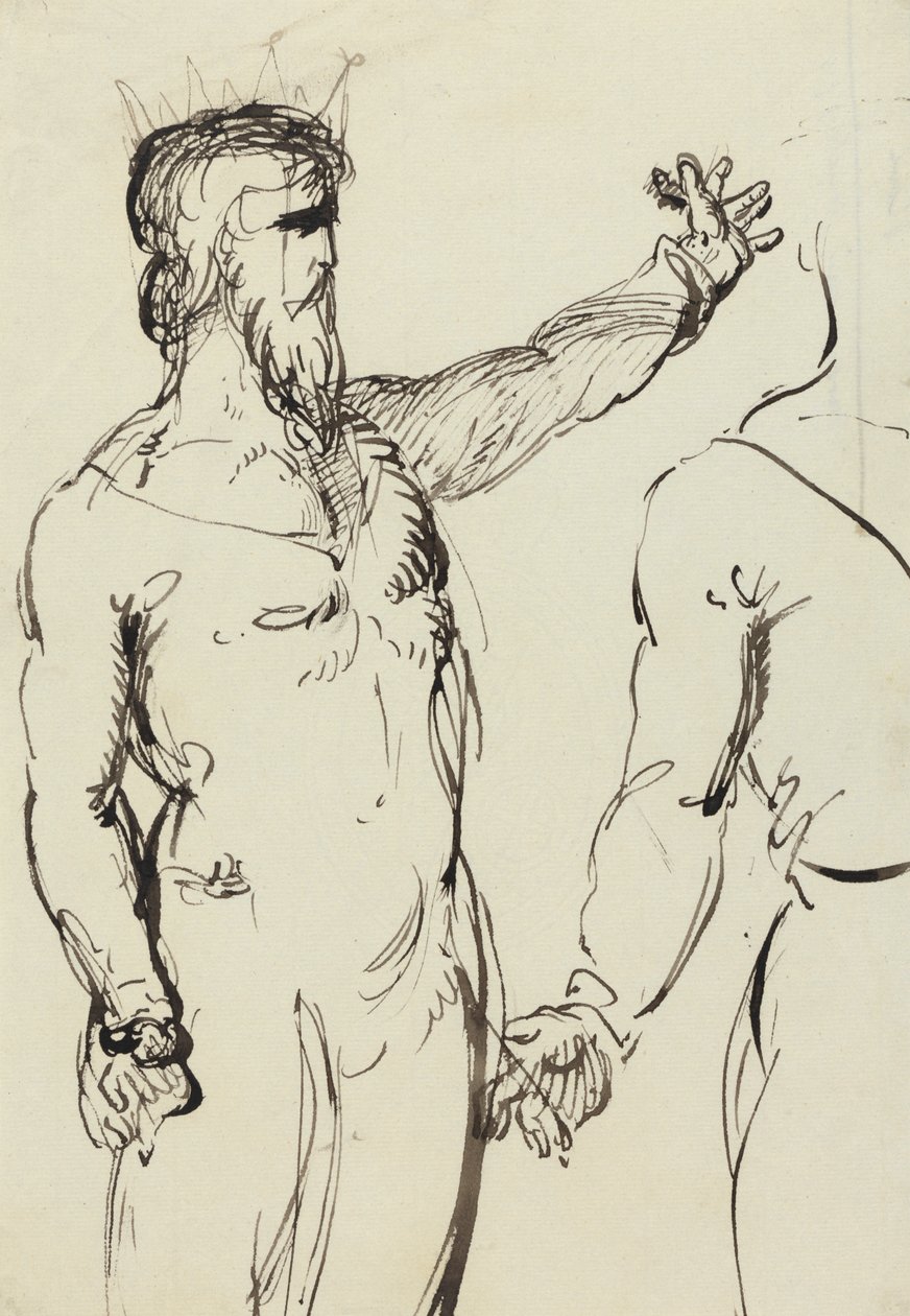 Estudio de un hombre con el brazo extendido de Benjamin Robert Haydon