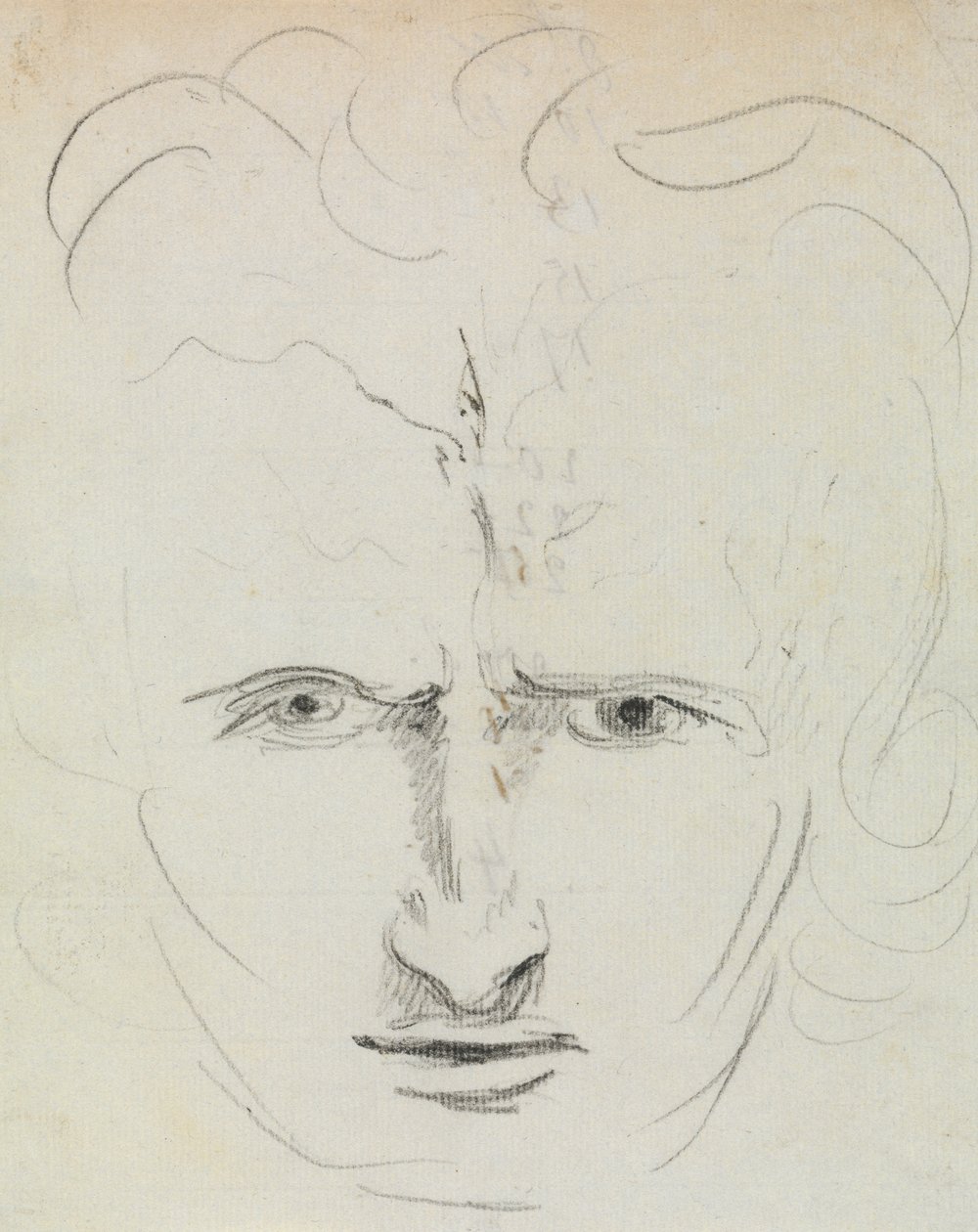 Estudio del rostro expresivo de un hombre de Benjamin Robert Haydon