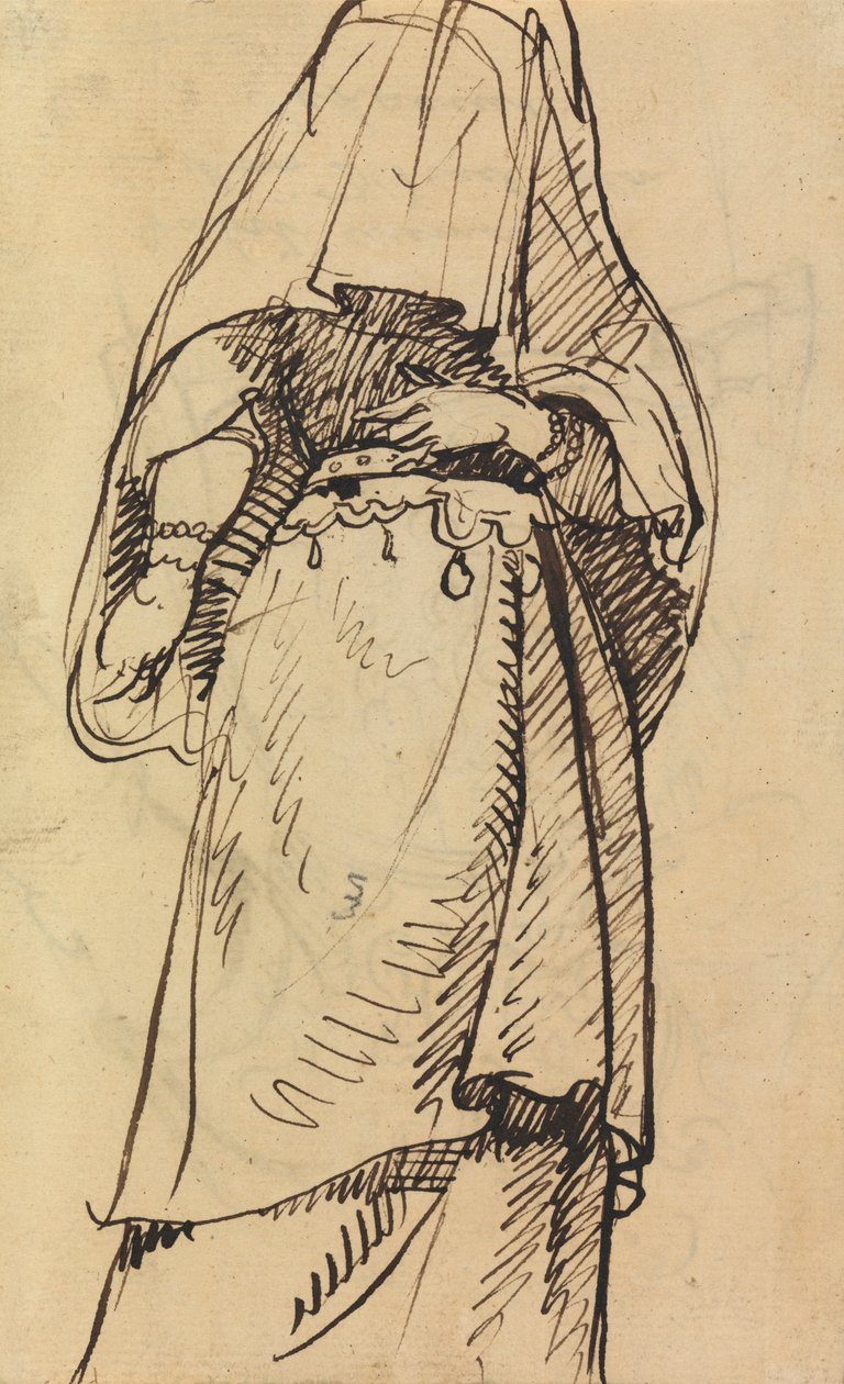 Estudio de una mujer con velo de Benjamin Robert Haydon