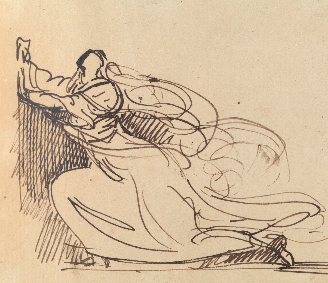 Estudio de una mujer suplicando de rodillas de Benjamin Robert Haydon