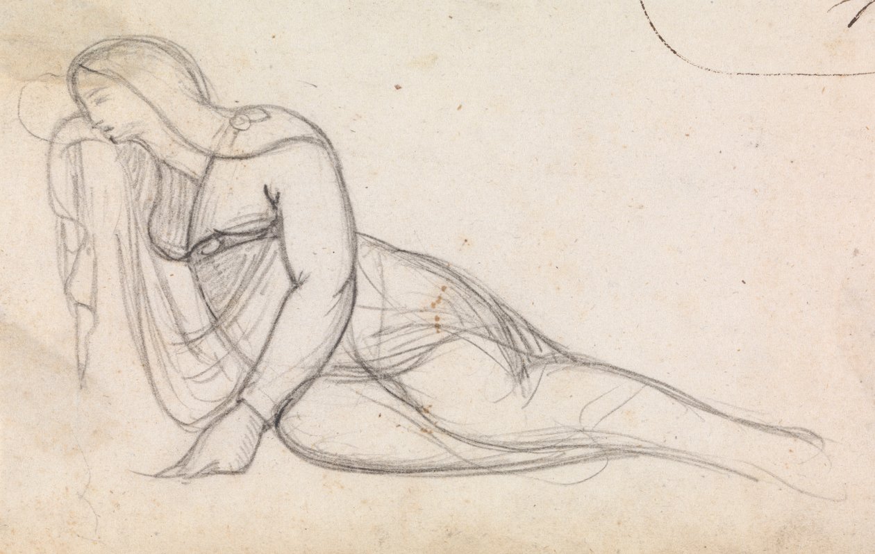 Estudio de una mujer parcialmente recostada de Benjamin Robert Haydon
