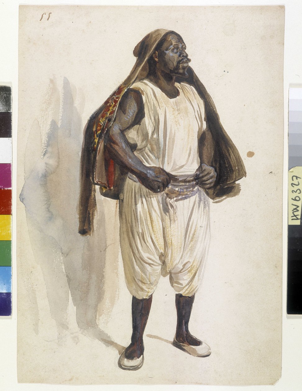 Orientalistas: representación de un Biskry, porteador en Argel de Benjamin Roubaud