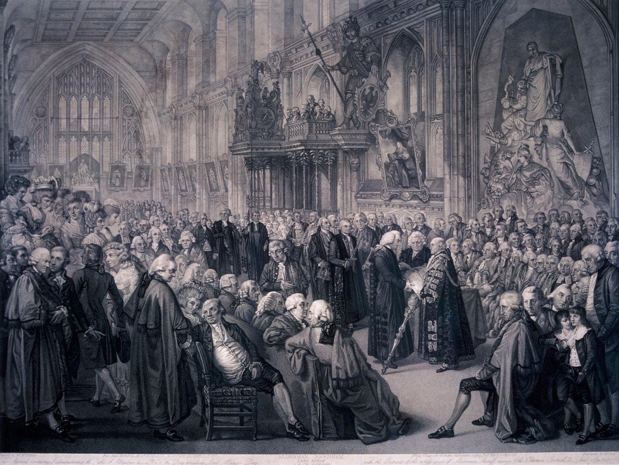 Inauguración del alcalde Nathaniel Newnham, Londres, 1801 de Benjamin Smith