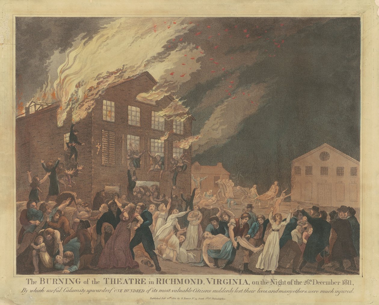 El Incendio del Teatro en Richmond, Virginia de Benjamin Tanner