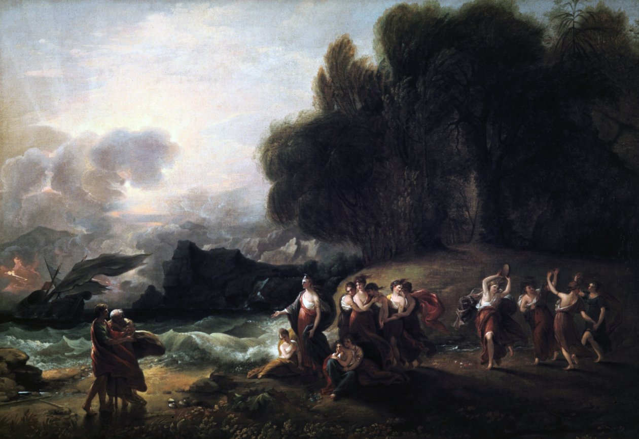 Recepción de Calipso a Telémaco y Mentor, 1801 de Benjamin West