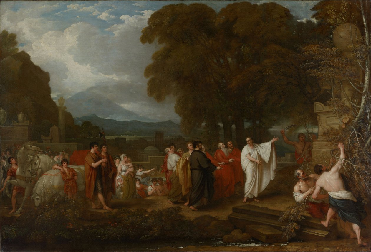 Cicerón descubre la tumba de Arquímedes de Benjamin West