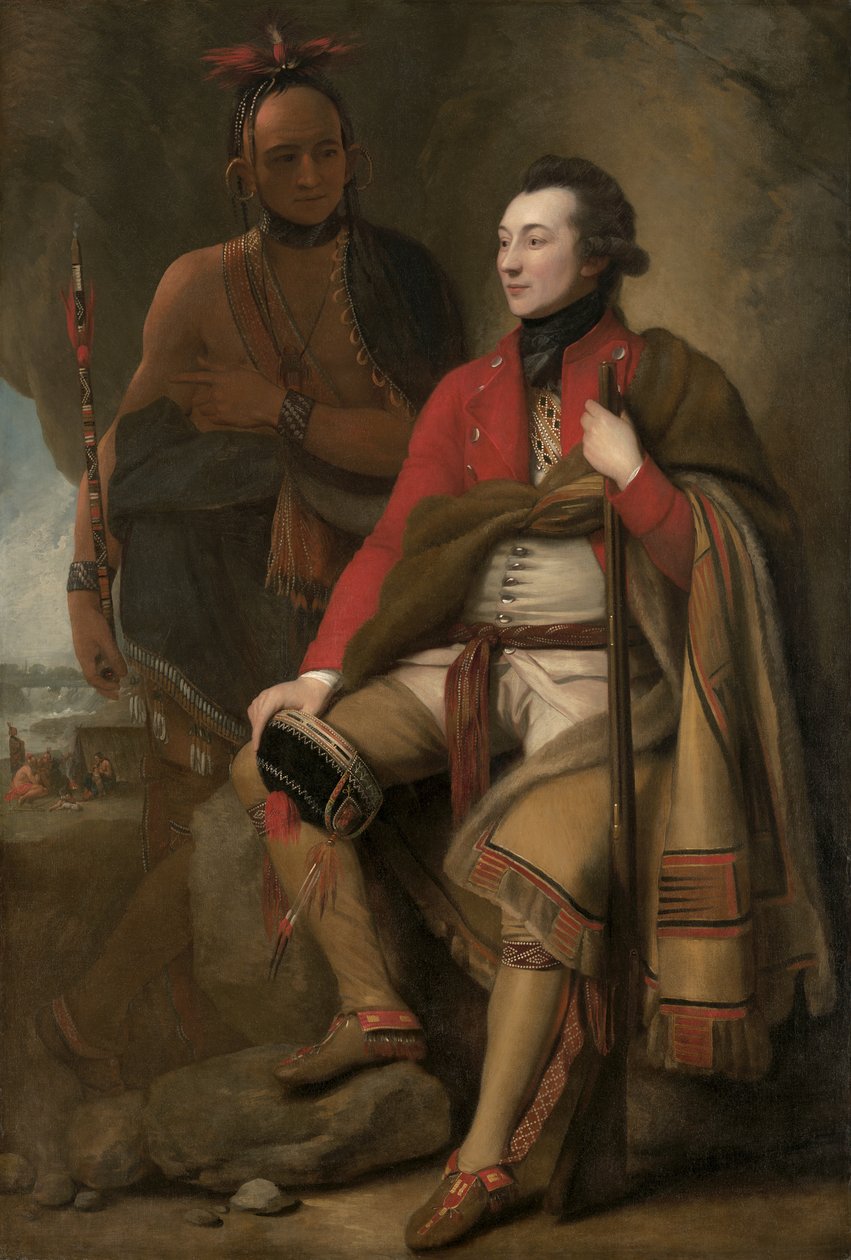 Coronel Guy Johnson y Karonghyontye (Capitán David Hill) de Benjamin West