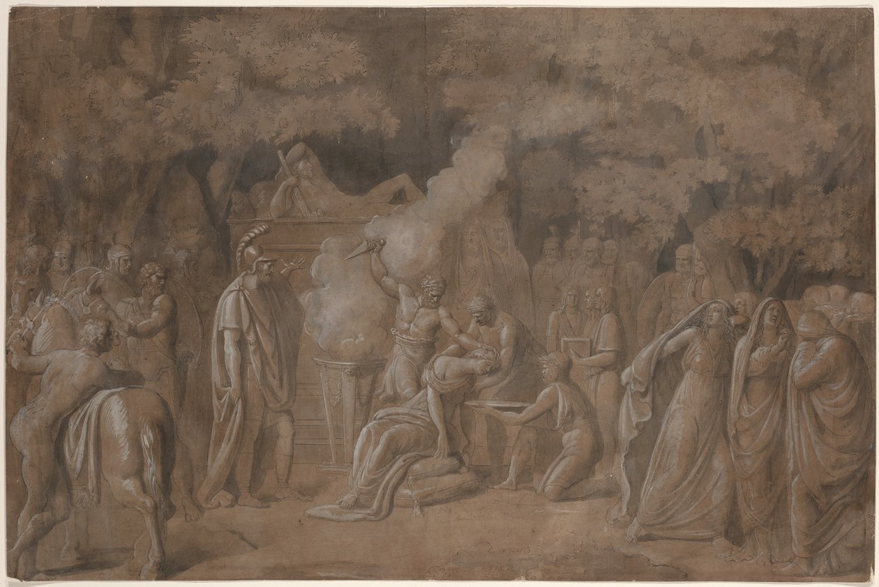 La muerte de Ifigenia (?) de Benjamin West