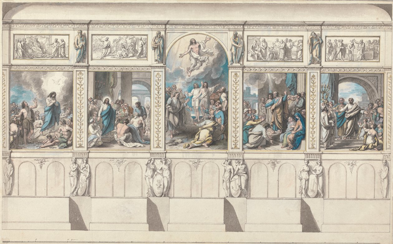 Diseño para una pared de la Capilla de la Religión Revelada de Benjamin West