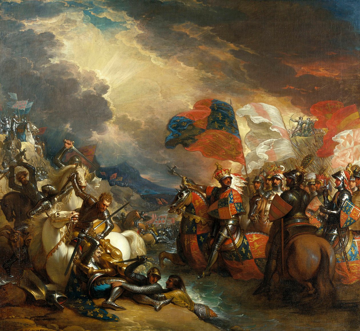Eduardo III cruza el Somme de Benjamin West