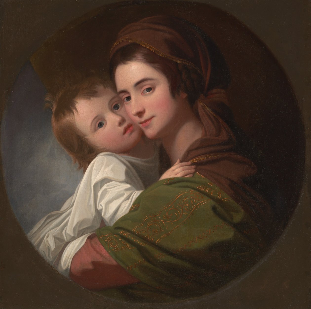 La esposa del artista, Isabel, y su hijo Rafael de Benjamin West