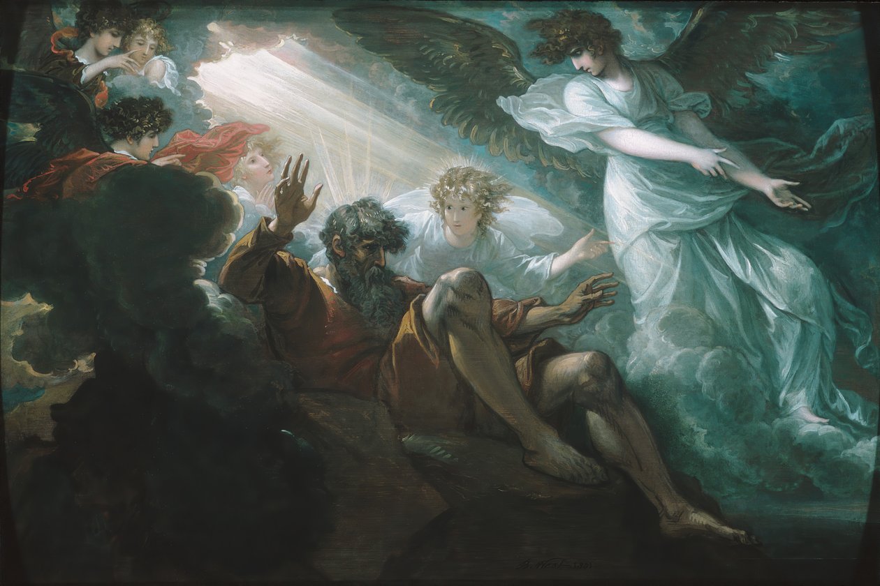 Moisés muestra la tierra prometida, 1801 de Benjamin West