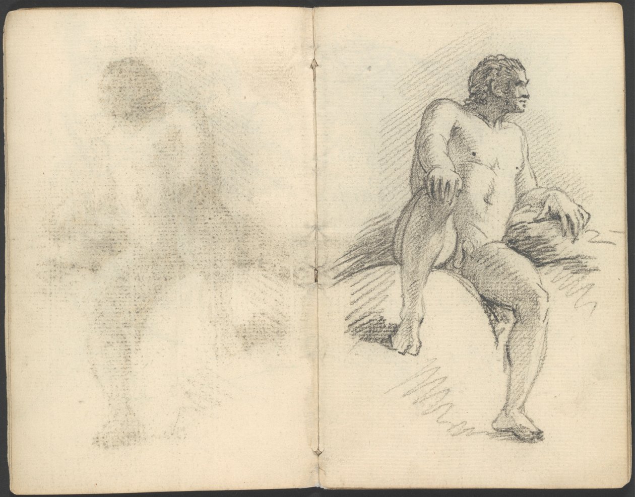 Cuaderno de bocetos de estudios de figura y composición de Benjamin West