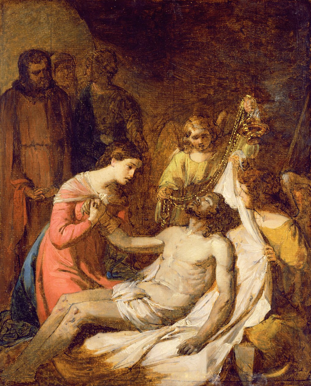 Estudio de la lamentación sobre Cristo muerto de Benjamin West