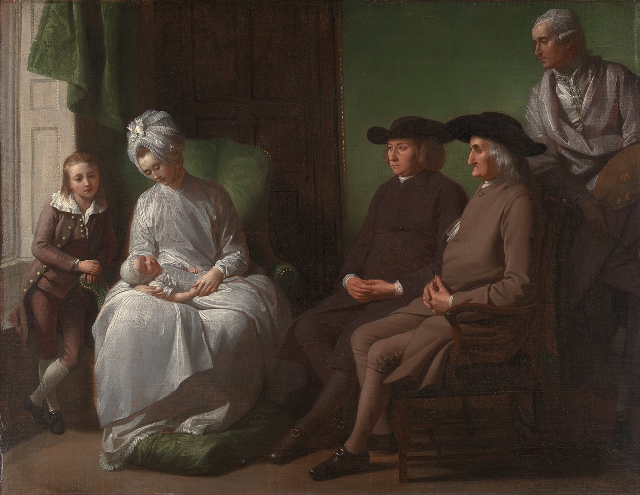 El artista y su familia de Benjamin West